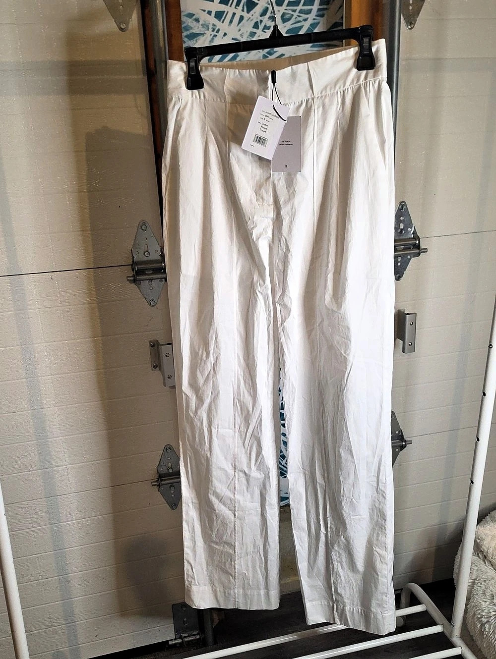 Naadam Novelty NWTC005466 Wide Leg Trousers in White Size Small